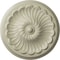 Ekena Millwork Flower Spiral Ceiling Medallion (Fits Canopies up to 2"), 12 1/4"OD x 2 1/4"P, Clear Yellow CM12FLCYF - alternate 1